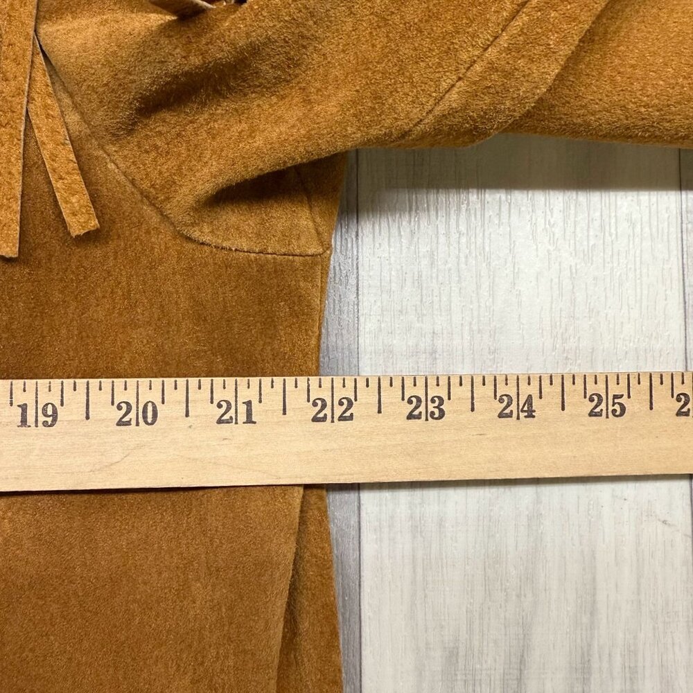 ✅Mens L VTG Speigel Catalog 70's Fringe Suede Jacket Western Blazer Cowboy Ranch - Picture 6 of 12